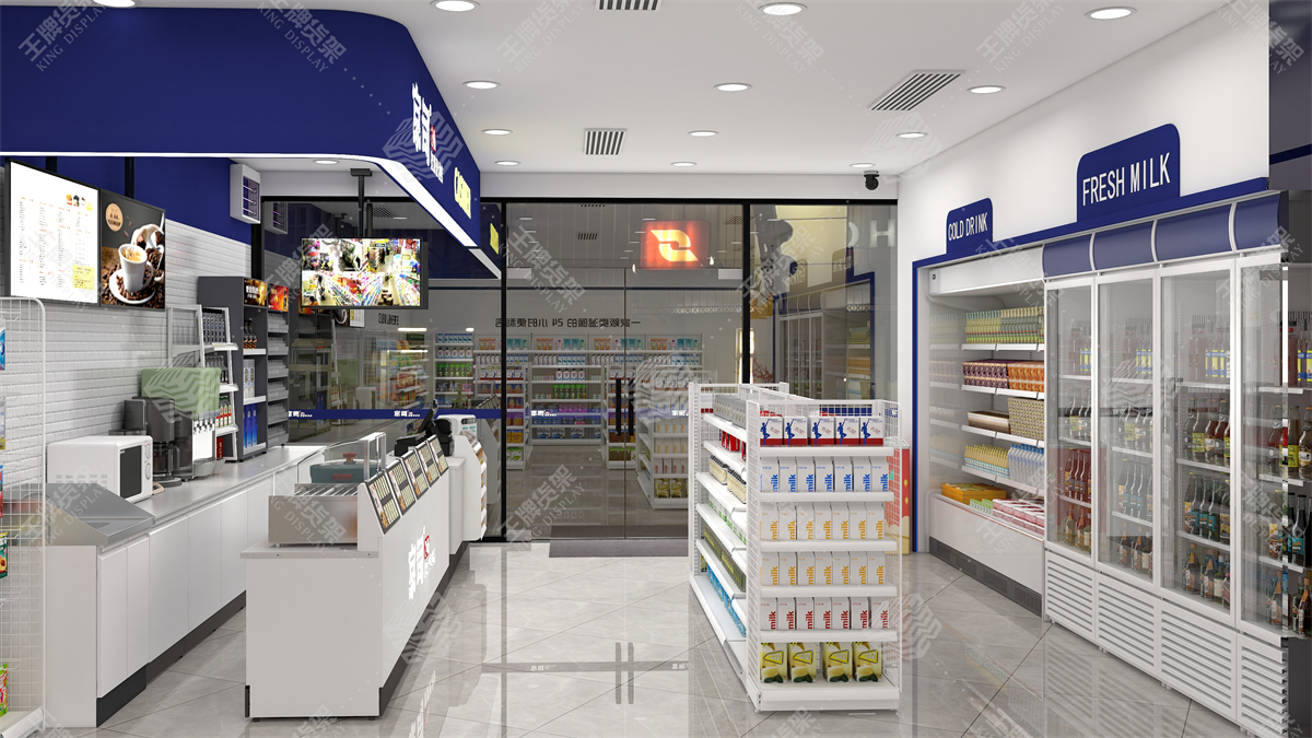 便利店货架，便利店设计，王牌货架，货架