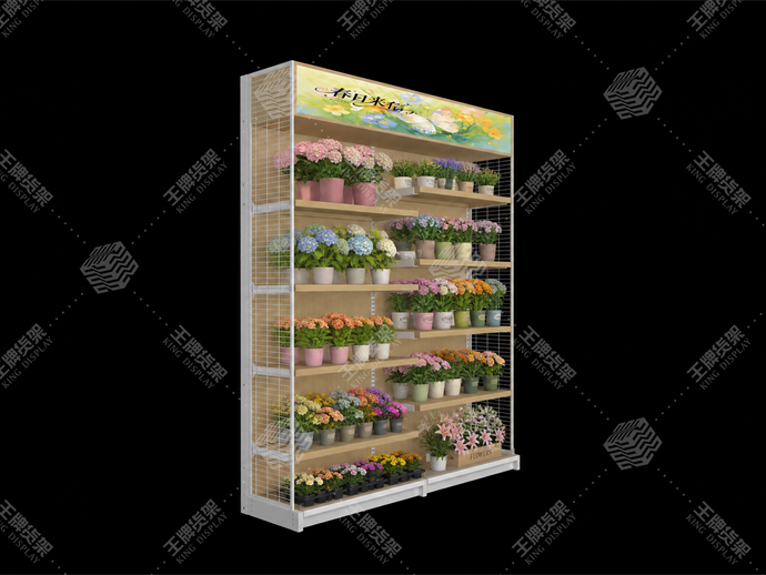 错落层板鲜花货架